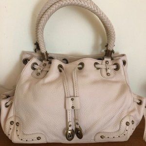 MICHAEL KORS CREAM LEATHER SATCHEL